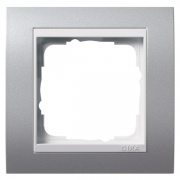 Рамка 1-ая Gira Event Алюминий цвет вставки Белый глянцевый