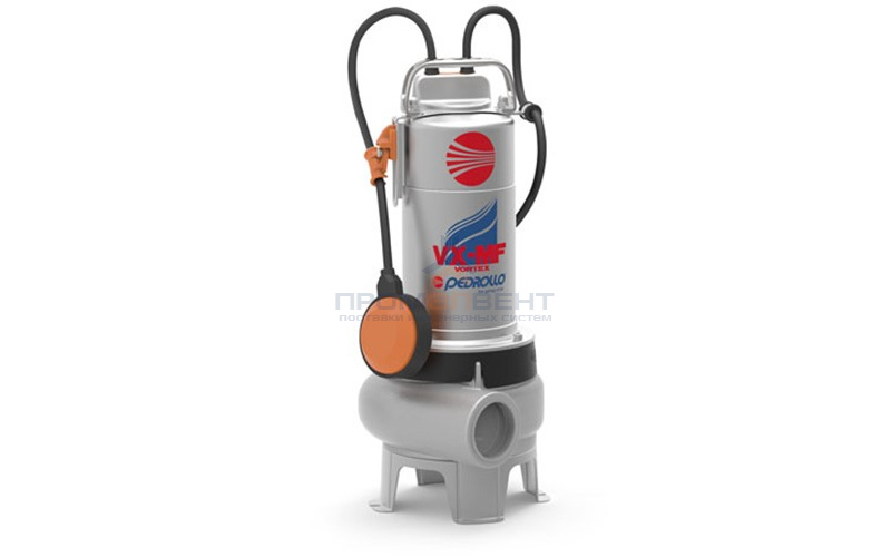 Насос фекальный Pedrollo VXm 15/35-MF - 1,1 кВт (1x230 В, Qmax 500 л/мин, Hmax 13,5м, кабель 10м)