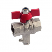 Кран шаровой для счетчиков тепла SANEXT - 1/2" (ВР, с выходом для термодатчика)
