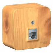 Розетка телефонная RJ11 Blanca Schneider Electric ясень изол.пластина