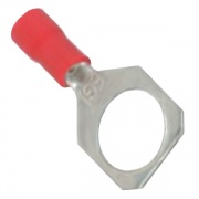 Наконечник с отверстием под винт и изолир.фланцем 0,25-1,5 кв.мм 10,2 мм красный (100шт) (НКИ)